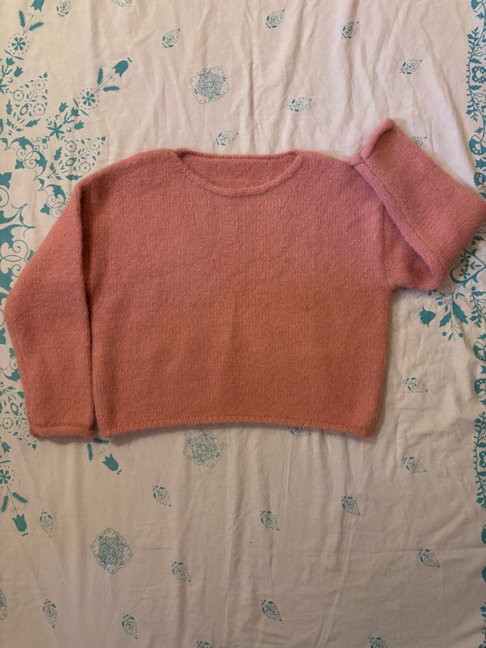 Cozy Pink 100% Mohair Sweater Size L